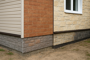 Какие бывают варианты отделки фундамента?