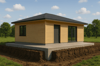 Плита для каркасного дома 6×8 м